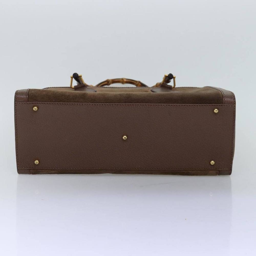 GUCCI Bamboo Tote Bag Suede Brown 002 2853 0260 0 Auth 75116 - Picture 5 of 16